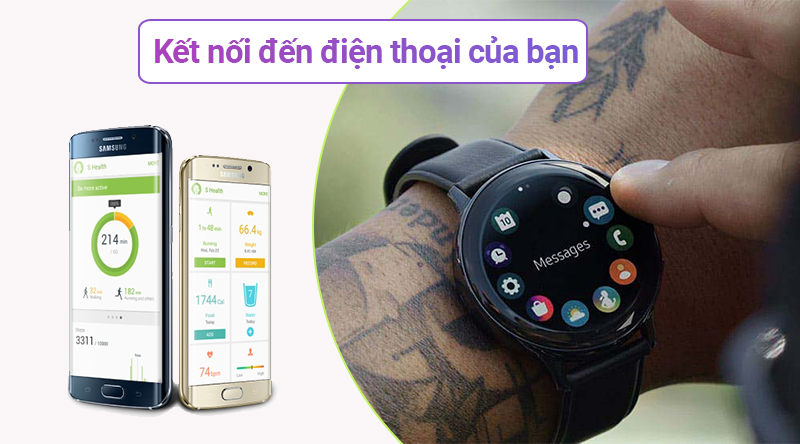 Đồng hồ thông minh Samsung Galaxy Watch Active 2 nhận cuộc gọi