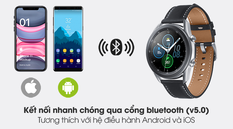 Đồng hồ Samsung Galaxy Watch 3 41mm kết nối với các thiết bị qua sóng bluetooth