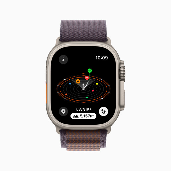 Hình ảnh ứng dụng La bàn trên Apple Watch Ultra 2.