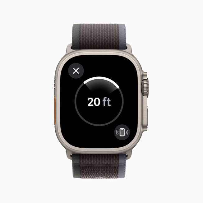 Apple Watch Ultra hiển thị những thông số lặn tự do của người dùng.